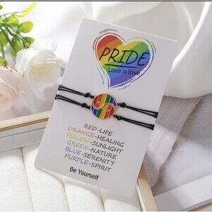 LGBQT+ Pride Best Friends , Couples Matching Bracelets - Ying Yang  USA SHIPPING